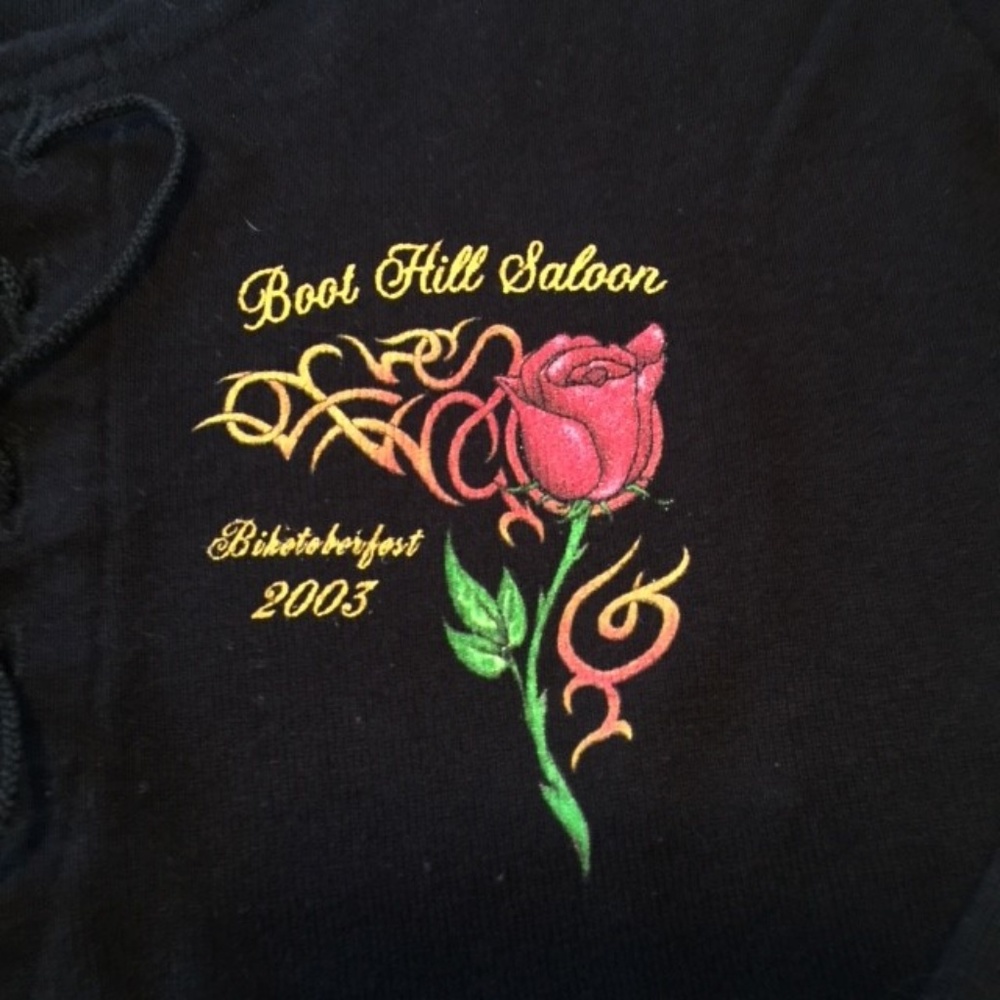 Ladies Long Sleeve Biker Chick Shirt Size L/XL - Picture 2 of 6